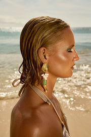 Chanel Luxe Green Onyx and Freshwater Pearls